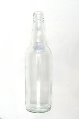 Fľaša na alkohol sklenená 500 ml biela SPIRIT