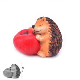 Postavička ježko s jablkom 11,5x7x10 cm keramika