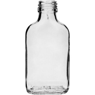 Fľaša sklo 100ml na alkohol na závit 10ks/bal