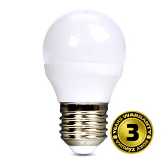 Solight LED žiarovka, miniglobe, 6W, E27, 6000K, 450lm