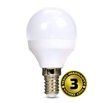 Solight LED žiarovka, miniglobe, 6W, E14, 6000K, 450lm