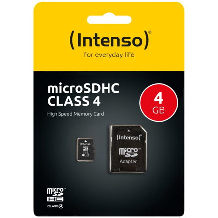 INTENSO Micro SDHC karta 4GB Class4
