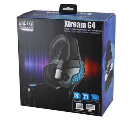 ADESSO Xtream G4, Herné slúchadlá USB