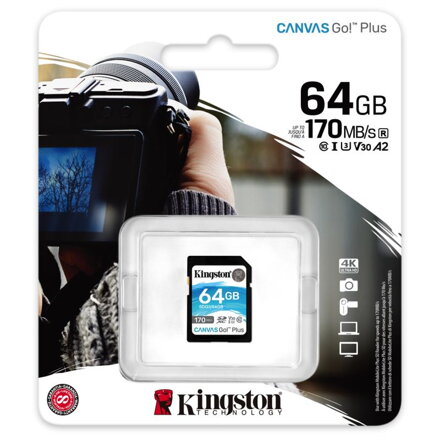 KINGSTON SDXC Canvas GO! Plus 64GB 170MB/s