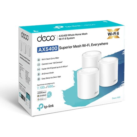 TP-Link Deco X60(3-pack), AX3000 Whole Home Mesh WiFi System WiFi 6