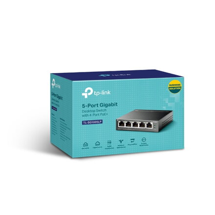 TP-Link TL-SG1005LP, Switch 5-Port/1000Mbps/D/PoE+