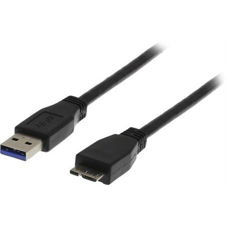 DELTACO USB3-010S, Kábel, USB 3.0 Type A/Micro B