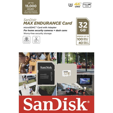 SanDisk Micro SDHC MAX Endurance 32GB C10 U3 V30+A