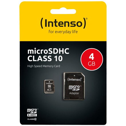 INTENSO Micro SDHC karta 4GB Class10