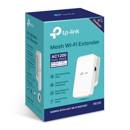 TP-Link RE330, AC1200 Mesh Wi-Fi Extender, Rozširovač signálu