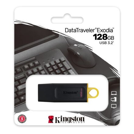 KINGSTON DataTraveler EXODIA 128GB blk/yel