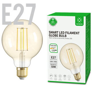 WOOX R5139, WiFi Smart Bulb E27, G95, 470 lm