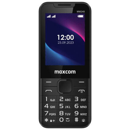 MAXCOM MM248, Telefón DUAL Sim, čierny