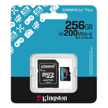 KINGSTON Canvas GO! Plus Gen4 Micro SDXC 256GB, Pamäťová karta + SD Adaptér (SDCG4/256GB)