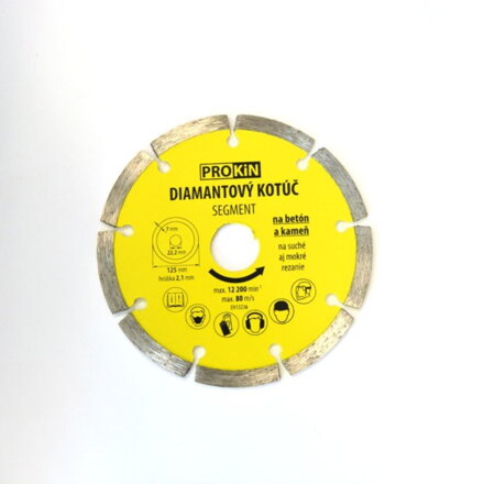 Kotúč diamantový o125x22,23 mm SEGMENT PROKIN /40321112 /