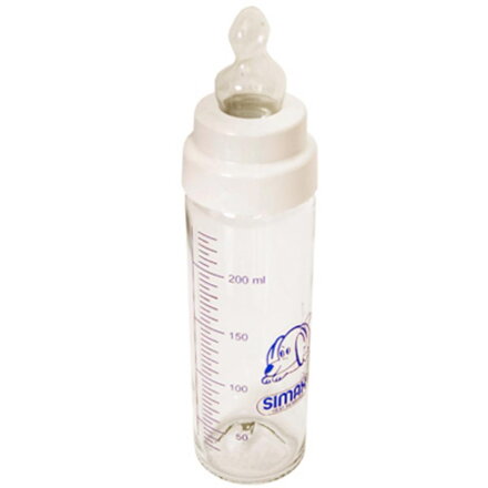 Fľaša kojenecká sklenená 250 ml s potlačou 8305/mix dekor