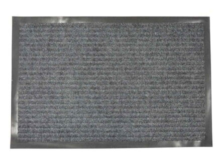 Rohož 50x80 cm guma+textil šedá pruhovaná s gumeným okrajom WW