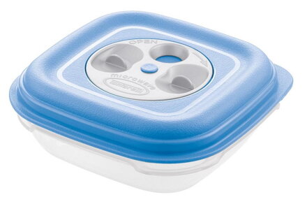 Dóza na potraviny UH 0,5L 14X14XH5.2CM do mikrovlnky štvor s ventilom "Fresh Wave"  TONTARELLI