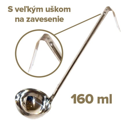 Naberačka kuchynská nerez 160 ml/ 9,2 cm dĺžka 37 cm WW