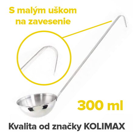 Naberačka kuchynská nerez 12cm/300ml, dĺžka 41cm, kolimax