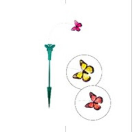 Dekorácia zapichovacia solárna motýľ 45cm