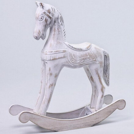 Postavička kôň hojdací 29,5x7,5x31 cm biely