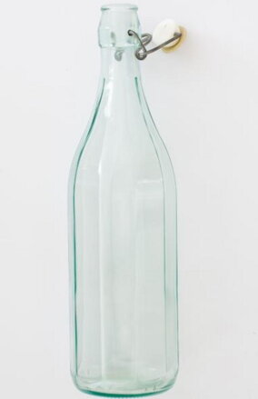 Fľaša sklenená 1000ml, s patentným uzáverom, okrúhla