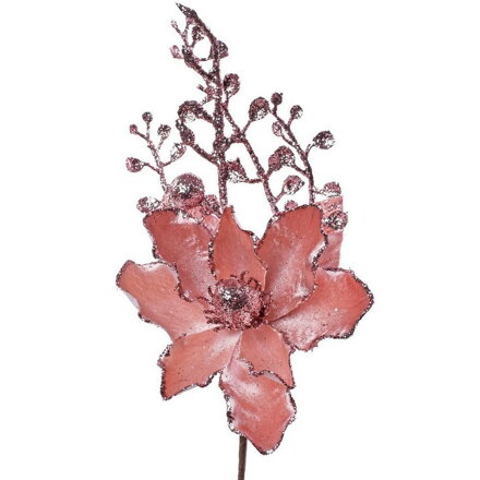 Ozdoba zapichovacia kvet magnólia ružová