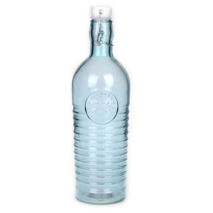 Fľaša sklenená 1000ml, s patentným uzáverom, okrúhla