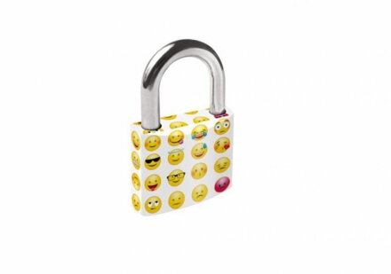 Zámok visiaci 38mm Emoji 3kľ
