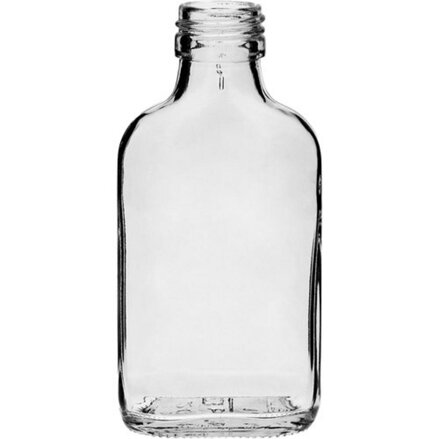 Fľaša sklo 100ml na alkohol na závit 10ks/bal
