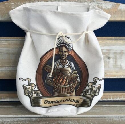 Vrecko ľanové domací chlebík 40x35cm