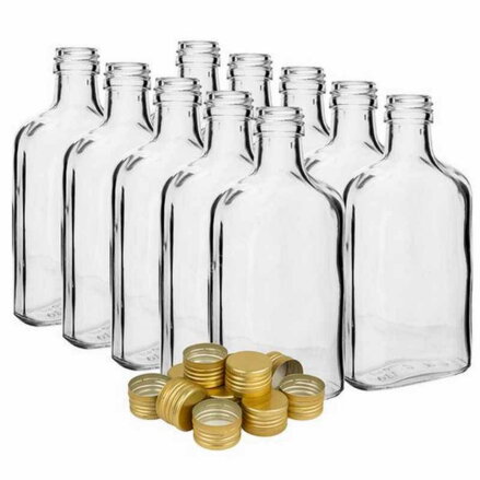 Fľaša na alkohol sklo 200 ml, uzáver na závit