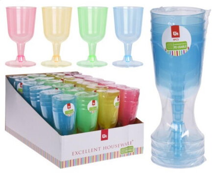 Pohár na víno PP 160ml 4ks