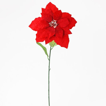 Ozdoba zapichovacia kvet vianočná ruža červená