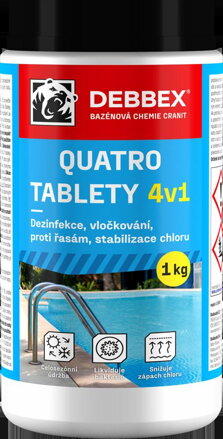 Chémia bazénová Quatro tablety 1kg
