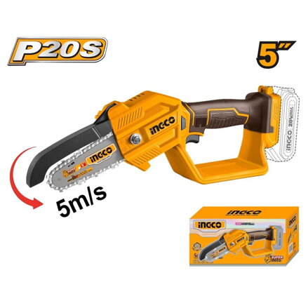 Píla reťazová SUPER MINI CGSLI2058 INGCO AKU 20V P20S bez akumulatora a nab.