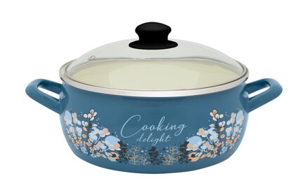 Kastról smalt + pokr. 24cm/5L dekor Cooking delight