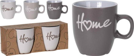 Hrnček kameninový 150 ml HOME sada 2 ks mix
