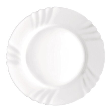 Tanier plytký o25cm EBRO biely WW