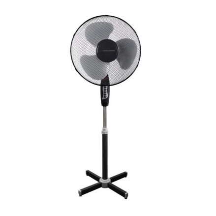Ventilátor stojanový 50W o40cm HURRICANE, čierno-sivý