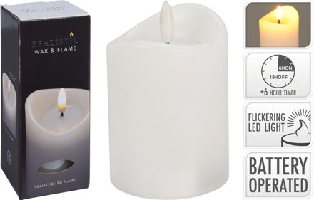 Sviečka LED 7x15 cm s časovačom biela Sviečka LED 7x15 cm s časovačom biela