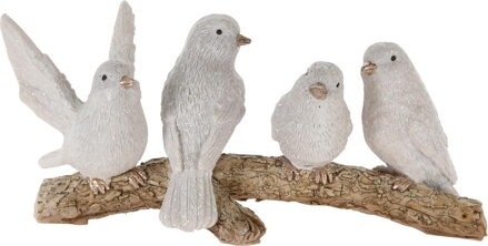 Postavička vtáčiky na konári 16x7x7,4 cm polyrezín