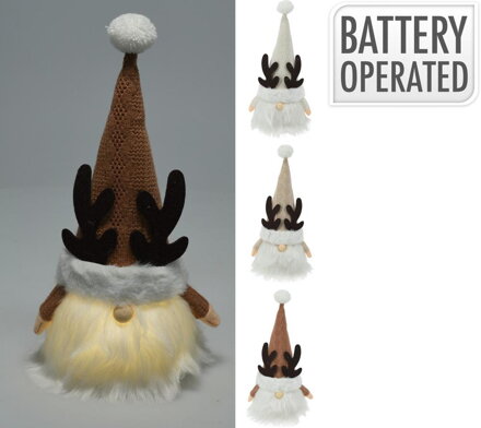 Postavička trpaslík LED 25 cm mix