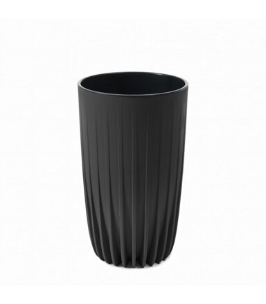 Kvetináč UH o300 mm MIRA čierny výška 515 mm s vložkou