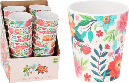Pohár 350 ml melamín dizajn kvety