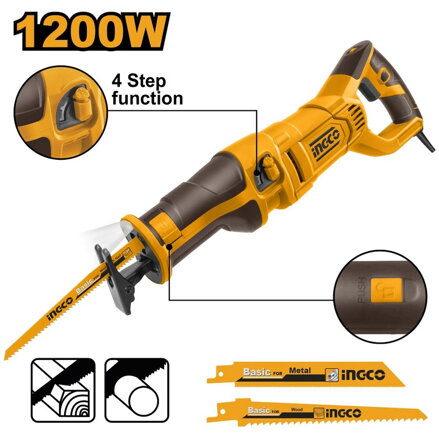 Píla chvostová RS12001 INGCO, 1200W, 1000-2800ot.Industrial