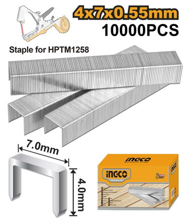 Sponky do klieští HPTM1258 7mm, 10000ks INGCO