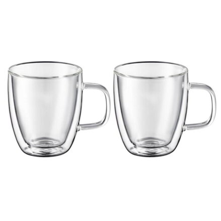 Hrnček sklo MIA 250ml s uškom, sada 2ks