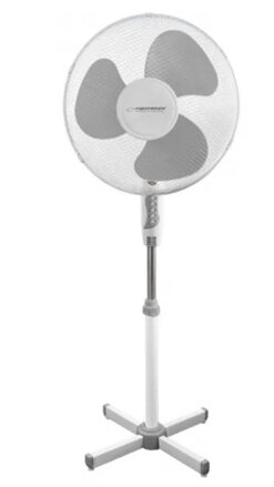 Ventilátor stojanový o40cm HURRICANE, bielo-sivý